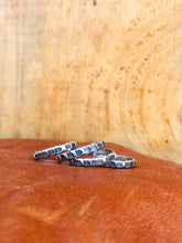 Load image into Gallery viewer, Silver Stamped Stacker Rings